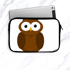 Cute Transparent Brown Owl Apple Ipad Mini Zipper Cases by Valentinaart