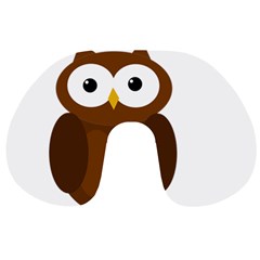 Cute Transparent Brown Owl Travel Neck Pillows