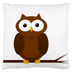 Cute Transparent Brown Owl Standard Flano Cushion Case (one Side)