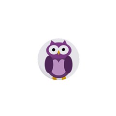 Purple Transparetn Owl 1  Mini Buttons by Valentinaart