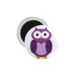 Purple Transparetn Owl 1 75  Magnets by Valentinaart