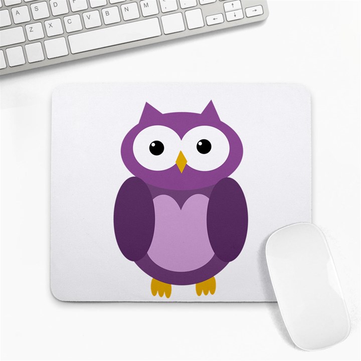 Purple transparetn owl Large Mousepads