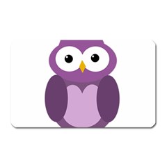 Purple Transparetn Owl Magnet (rectangular) by Valentinaart