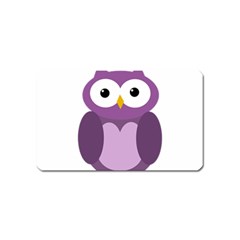 Purple Transparetn Owl Magnet (name Card) by Valentinaart