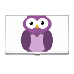 Purple Transparetn Owl Business Card Holders by Valentinaart