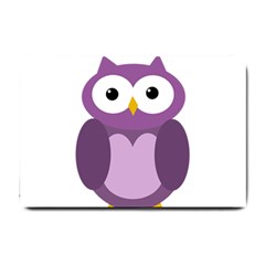 Purple Transparetn Owl Small Doormat  by Valentinaart