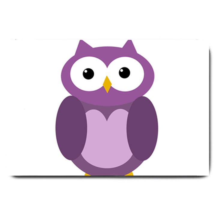 Purple transparetn owl Large Doormat 