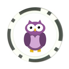 Purple Transparetn Owl Poker Chip Card Guards