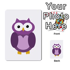 Purple Transparetn Owl Multi-purpose Cards (rectangle) 