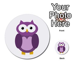 Purple Transparetn Owl Multi-purpose Cards (round)  by Valentinaart