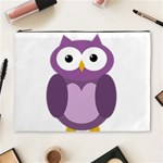 Purple transparetn owl Cosmetic Bag (XL) Front