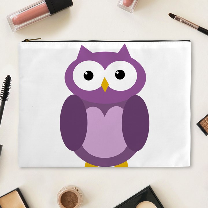 Purple transparetn owl Cosmetic Bag (XL)