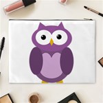 Purple transparetn owl Cosmetic Bag (XL) Back