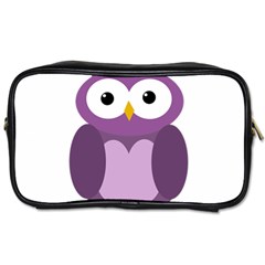 Purple Transparetn Owl Toiletries Bags by Valentinaart