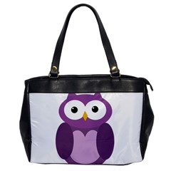 Purple Transparetn Owl Office Handbags by Valentinaart