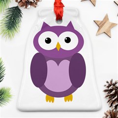 Purple Transparetn Owl Ornament (bell) 