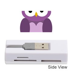 Purple Transparetn Owl Memory Card Reader (stick) 