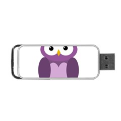 Purple Transparetn Owl Portable Usb Flash (one Side) by Valentinaart