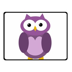 Purple Transparetn Owl Double Sided Fleece Blanket (small) 