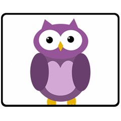 Purple Transparetn Owl Double Sided Fleece Blanket (medium) 