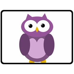 Purple Transparetn Owl Double Sided Fleece Blanket (large) 