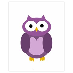 Purple Transparetn Owl Drawstring Bag (small)