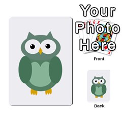 Green Cute Transparent Owl Multi-purpose Cards (rectangle)  by Valentinaart