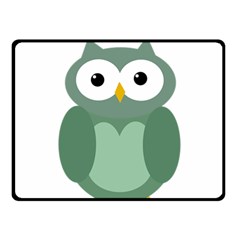 Green Cute Transparent Owl Fleece Blanket (small)