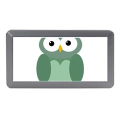 Green Cute Transparent Owl Memory Card Reader (mini) by Valentinaart