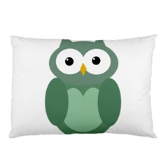 Green Cute Transparent Owl Pillow Case (two Sides)