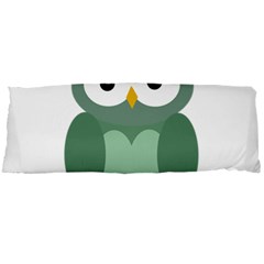 Green Cute Transparent Owl Body Pillow Case Dakimakura (two Sides) by Valentinaart