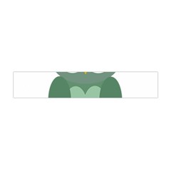 Green Cute Transparent Owl Flano Scarf (mini)