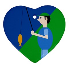 Fisherman Ornament (heart)  by Valentinaart