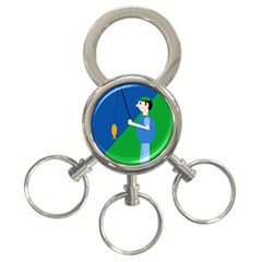 Fisherman 3-ring Key Chains by Valentinaart