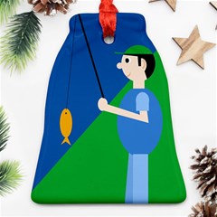 Fisherman Bell Ornament (2 Sides)