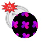 Purple flowers 2.25  Buttons (10 pack)  Front