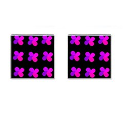 Purple Flowers Cufflinks (square) by Valentinaart