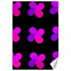 Purple Flowers Canvas 24  X 36  by Valentinaart