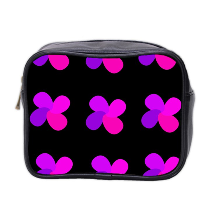 Purple flowers Mini Toiletries Bag 2-Side