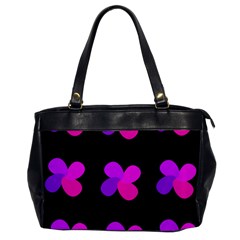 Purple Flowers Office Handbags by Valentinaart