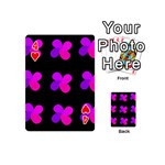 Purple flowers Playing Cards 54 (Mini)  Front - Heart4