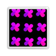 Purple Flowers Memory Card Reader (square) 