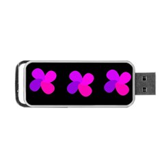 Purple Flowers Portable Usb Flash (two Sides)