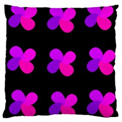 Purple Flowers Standard Flano Cushion Case (one Side)