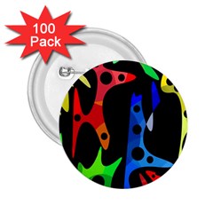 Colorful Abstract Pattern 2 25  Buttons (100 Pack)  by Valentinaart