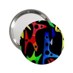 Colorful abstract pattern 2.25  Handbag Mirrors