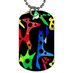 Colorful abstract pattern Dog Tag (Two Sides)