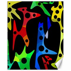 Colorful Abstract Pattern Canvas 16  X 20   by Valentinaart