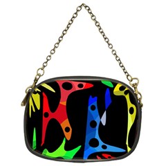 Colorful Abstract Pattern Chain Purses (one Side)  by Valentinaart