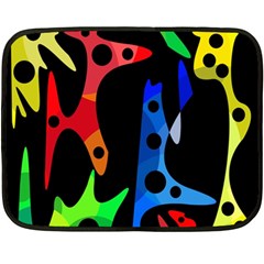 Colorful Abstract Pattern Fleece Blanket (mini)